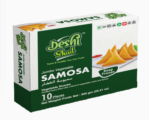 Deshi Shad Jumbo Samosa(800gmX10pcsX12pk)