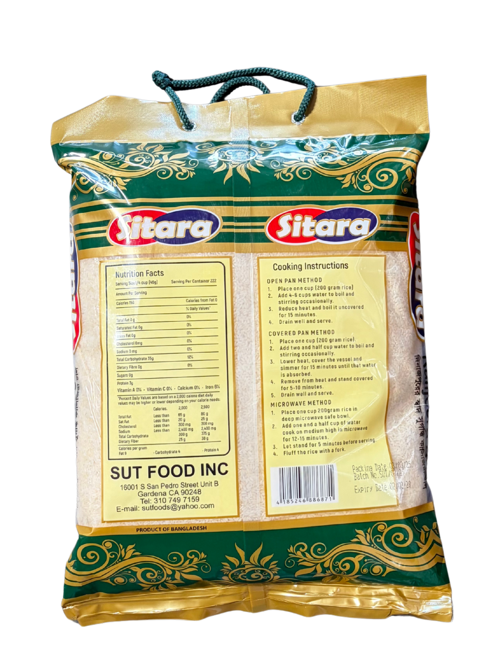 Sitara Kalijeera Rice 4X10 lb